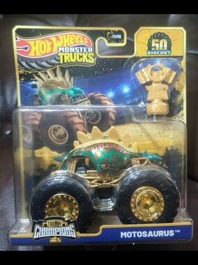 Mattel Hot Wheels Monster Trucks Motosaurus - Teal & Gold